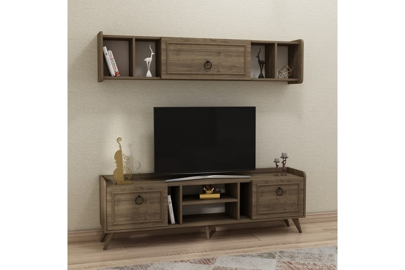 Alyasmin Tv-möbelset 180x27 cm Brun - Hanah Home - TV-möbelset