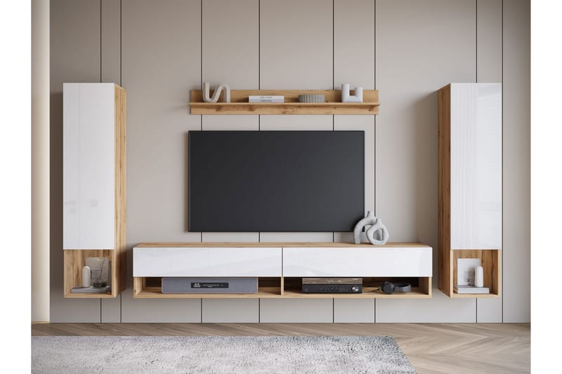 Amadeo Tv-möbelset - Brun/Vit - Möbler - Tv möbel & mediamöbel - TV-möbelset