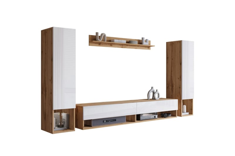 Amadeo Tv-möbelset - Brun/Vit - Möbler - Tv möbel & mediamöbel - TV-möbelset