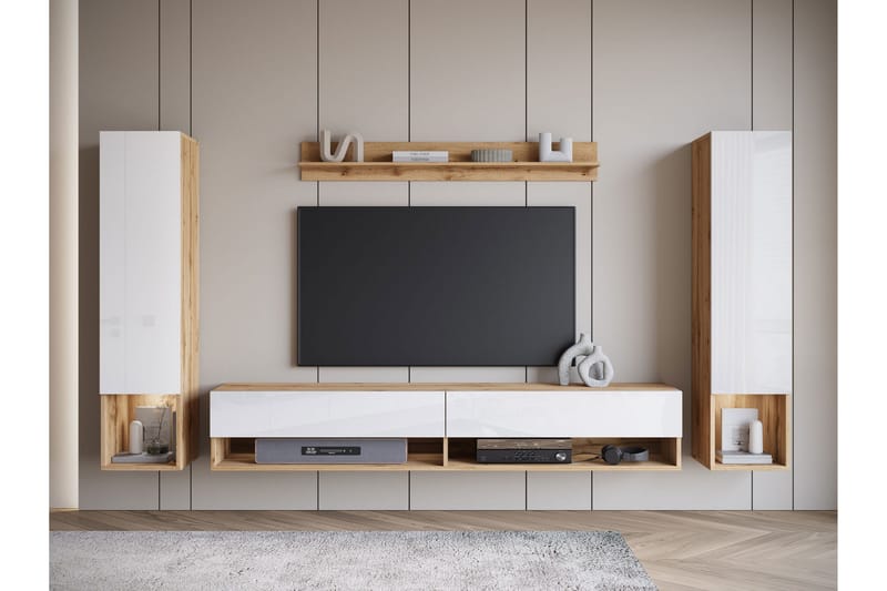 Amadeo Tv-möbelset - Brun/Vit - Möbler - Tv möbel & mediamöbel - TV-möbelset