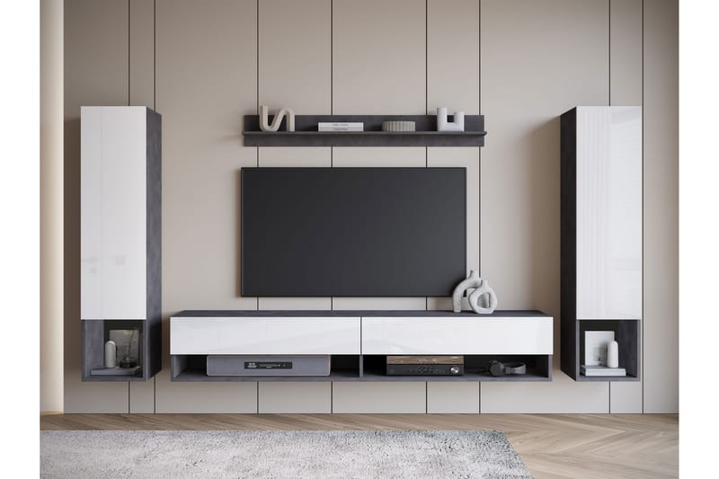 Amadeo Tv-möbelset - Mörkgrå/Vit - Möbler - Tv möbel & mediamöbel - TV-möbelset
