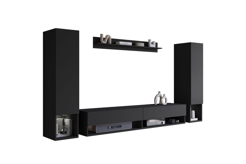 Amadeo Tv-möbelset - Svart - Möbler - Tv möbel & mediamöbel - TV-möbelset