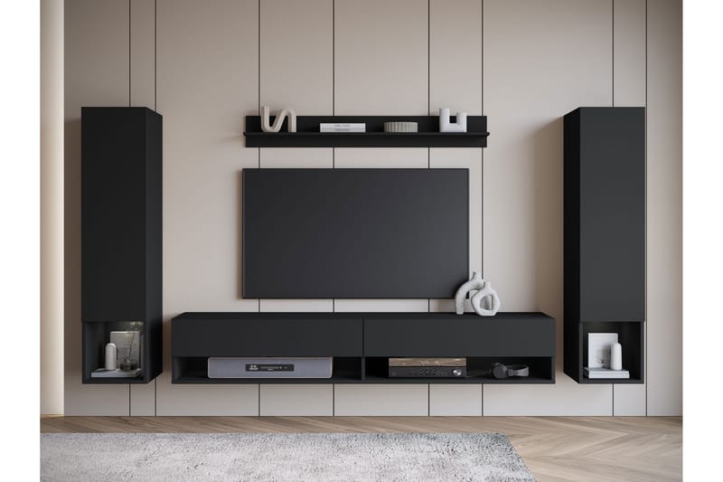Amadeo Tv-möbelset - Svart - Möbler - Tv möbel & mediamöbel - TV-möbelset