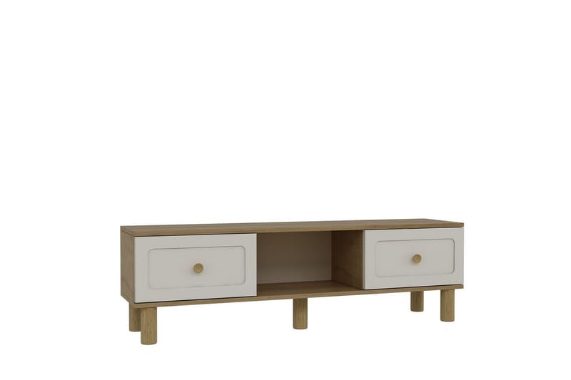 Amarinda Tv-bänk 150 cm - Brun/Vit - Möbler - Tv möbel & mediamöbel - TV bänk & mediabänk