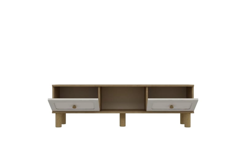 Amarinda Tv-bänk 150 cm - Brun/Vit - Möbler - Tv möbel & mediamöbel - TV bänk & mediabänk