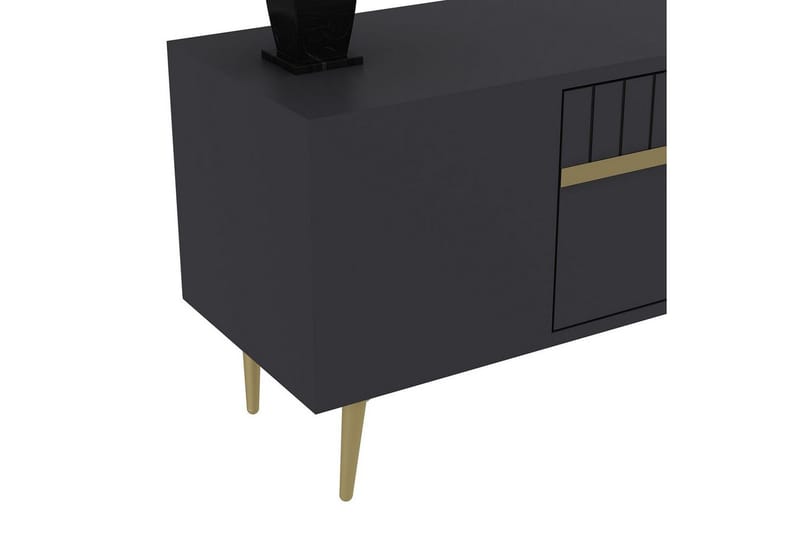 Anira Tv-bänk 150 cm - Antracit/Guld - Möbler - Tv möbel & mediamöbel - TV bänk & mediabänk