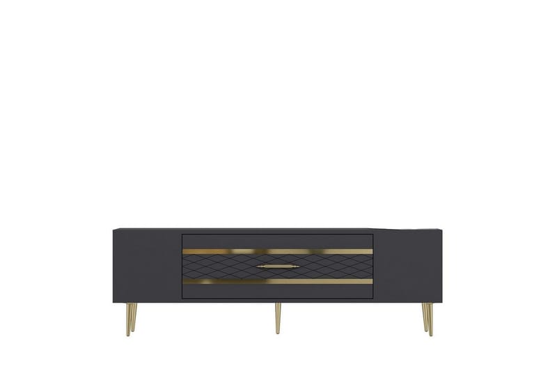 Anira Tv-bänk 150 cm - Antracit/Guld - Möbler - Tv möbel & mediamöbel - TV bänk & mediabänk