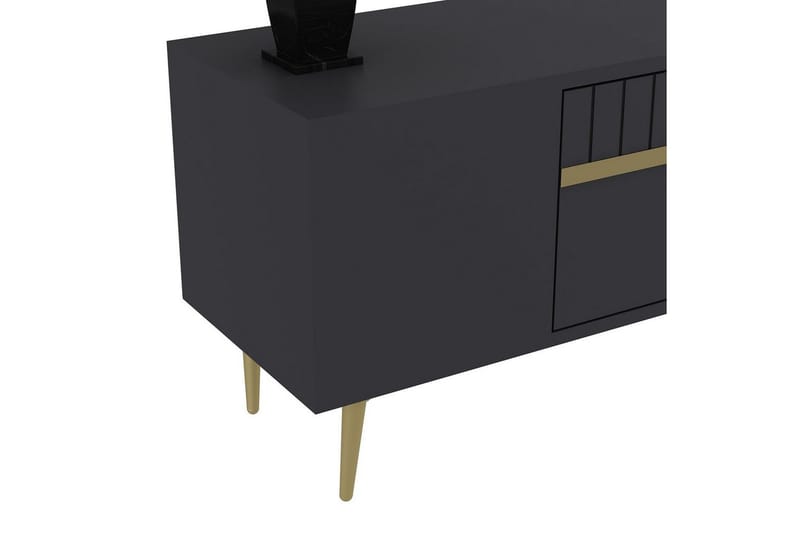 Anira Tv-bänk 150 cm - Antracit/Guld - Möbler - Tv möbel & mediamöbel - TV bänk & mediabänk