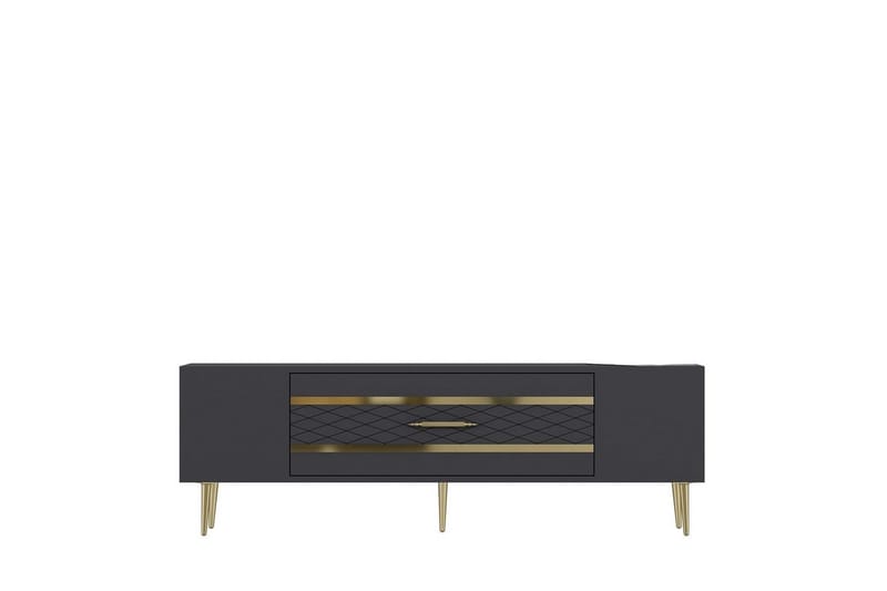 Anira Tv-bänk 150 cm - Antracit/Guld - Möbler - Tv möbel & mediamöbel - TV bänk & mediabänk