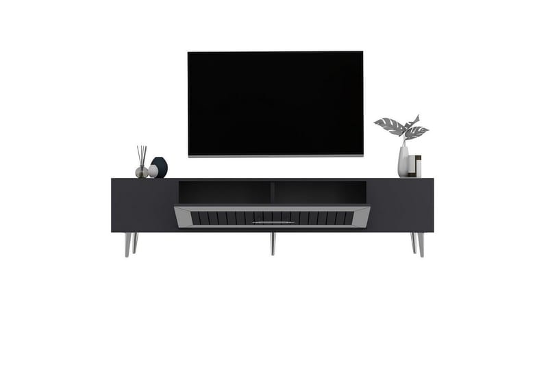 Anira Tv-bänk 150 cm - Antracit/Silver - Möbler - Tv möbel & mediamöbel - TV bänk & mediabänk
