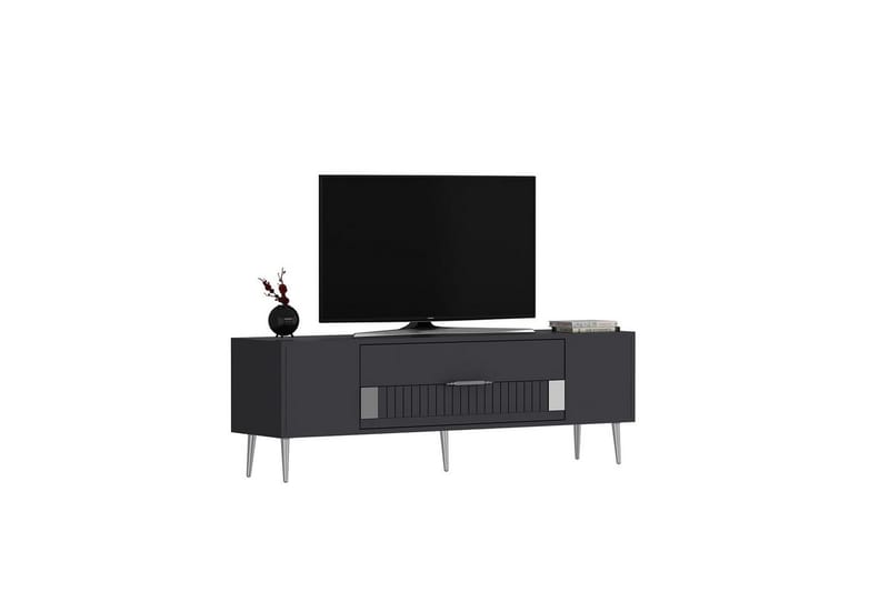 Anira Tv-bänk 150 cm - Antracit/Silver - Möbler - Tv möbel & mediamöbel - TV bänk & mediabänk