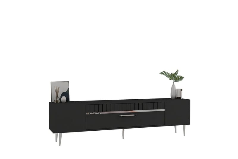 Anira Tv-bänk 150 cm - Antracit/Silver - Möbler - Tv möbel & mediamöbel - TV bänk & mediabänk