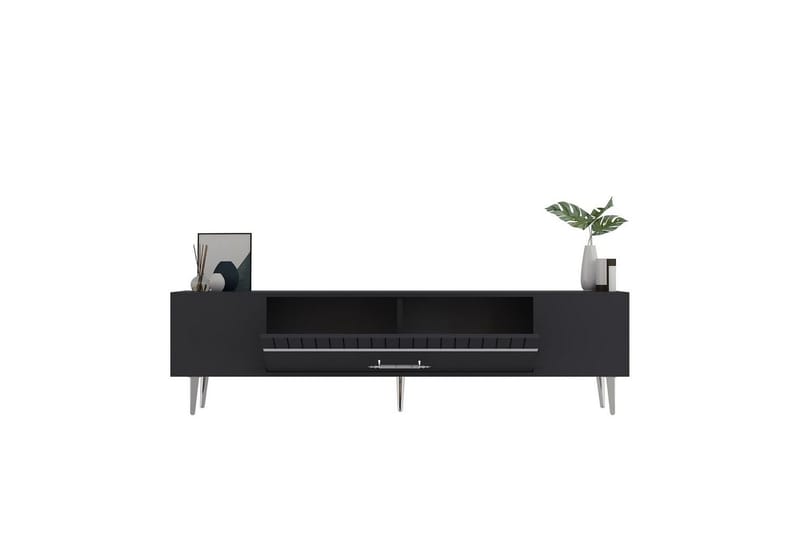 Anira Tv-bänk 150 cm - Antracit/Silver - Möbler - Tv möbel & mediamöbel - TV bänk & mediabänk