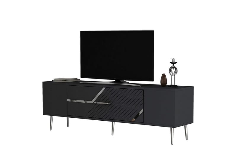 Anira Tv-bänk 150 cm - Antracit/Silver - Möbler - Tv möbel & mediamöbel - TV bänk & mediabänk