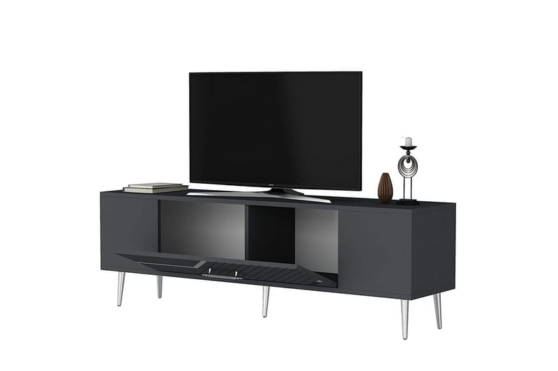 Anira Tv-bänk 150 cm - Antracit/Silver - Möbler - Tv möbel & mediamöbel - TV bänk & mediabänk