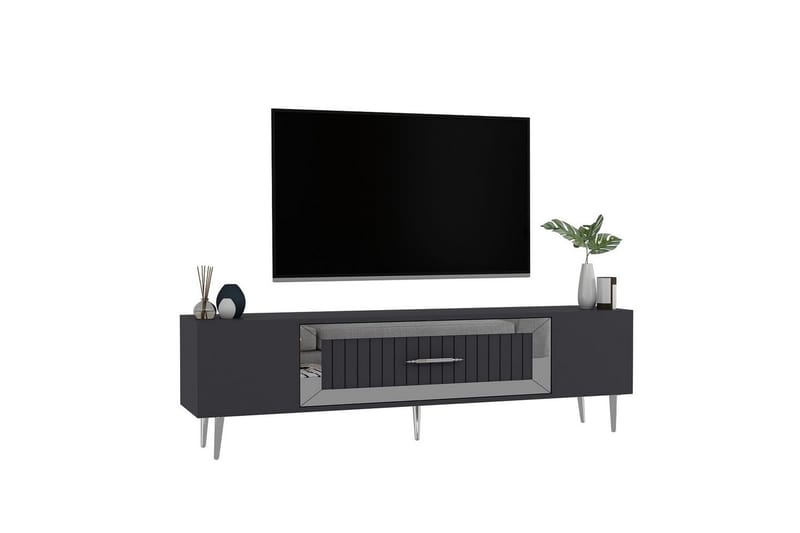 Anira Tv-bänk 150 cm - Antracit/Silver - Möbler - Tv möbel & mediamöbel - TV bänk & mediabänk