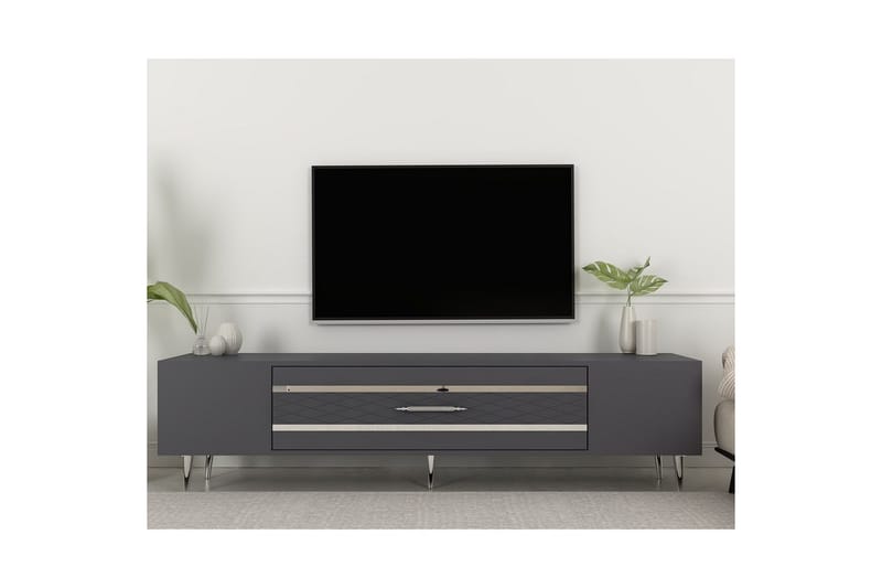 Anira Tv-bänk 150 cm - Antracit/Silver - Möbler - Tv möbel & mediamöbel - TV bänk & mediabänk