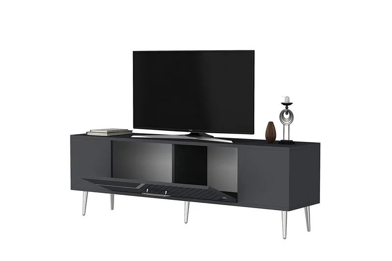 Anira Tv-bänk 150 cm - Antracit/Silver - Möbler - Tv möbel & mediamöbel - TV bänk & mediabänk