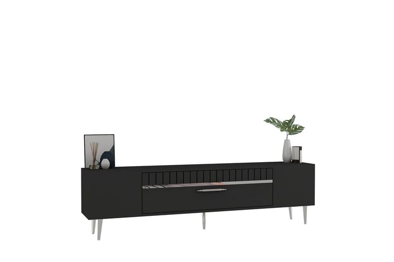 Anira Tv-bänk 150 cm - Antracit/Silver - Möbler - Tv möbel & mediamöbel - TV bänk & mediabänk