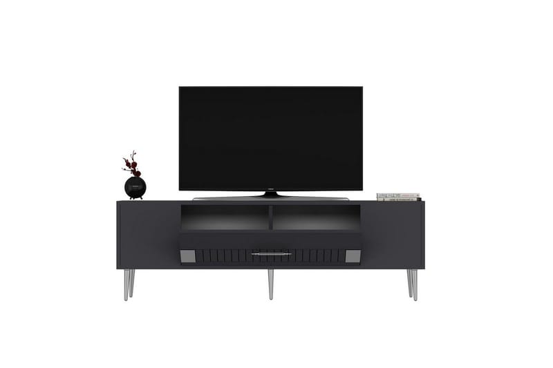 Anira Tv-bänk 150 cm - Antracit/Silver - Möbler - Tv möbel & mediamöbel - TV bänk & mediabänk