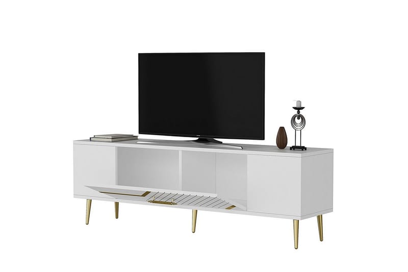 Anira Tv-bänk 150 cm - Vit/Guld - Möbler - Tv möbel & mediamöbel - TV bänk & mediabänk