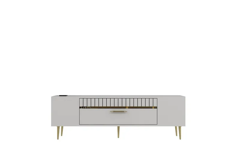 Anira Tv-bänk 150 cm - Vit/Guld - Möbler - Tv möbel & mediamöbel - TV bänk & mediabänk