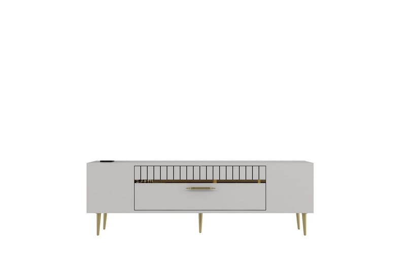 Anira Tv-bänk 150 cm - Vit/Guld - Möbler - Tv möbel & mediamöbel - TV bänk & mediabänk