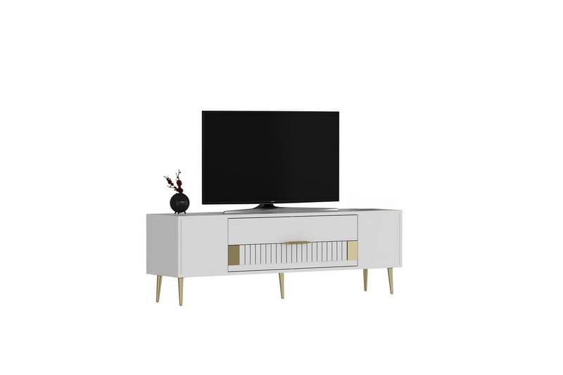 Anira Tv-bänk 150 cm - Vit/Guld - Möbler - Tv möbel & mediamöbel - TV bänk & mediabänk