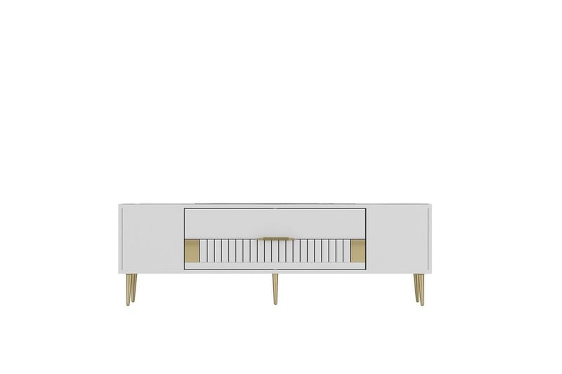 Anira Tv-bänk 150 cm - Vit/Guld - Möbler - Tv möbel & mediamöbel - TV bänk & mediabänk