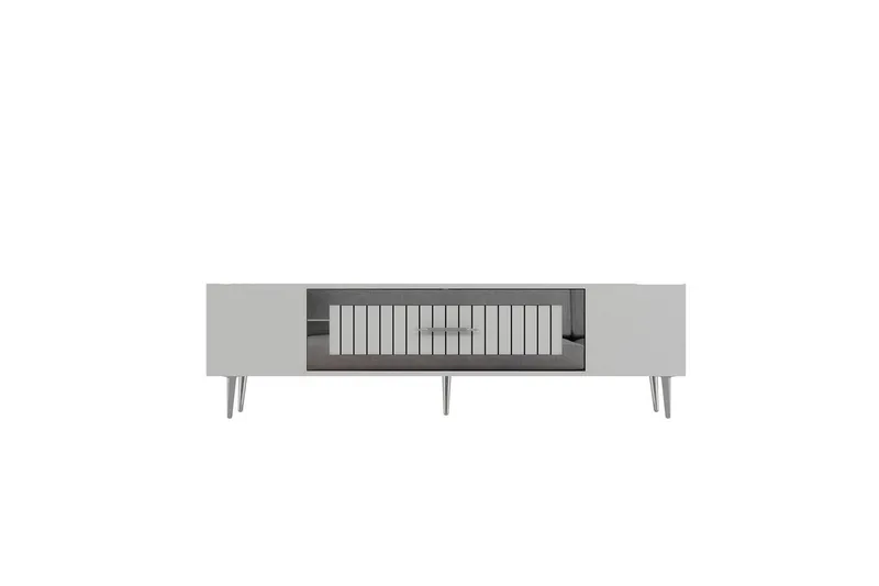 Anira Tv-bänk 150 cm - Vit/Silver - Möbler - Tv möbel & mediamöbel - TV bänk & mediabänk