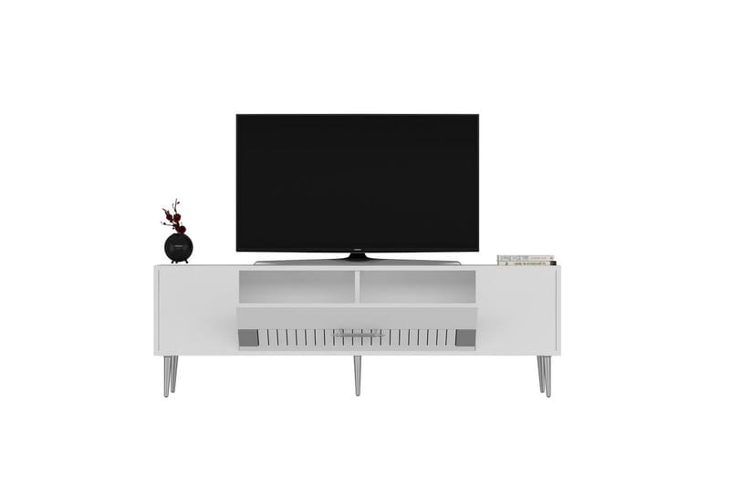Anira Tv-bänk 150 cm - Vit/Silver - Möbler - Tv möbel & mediamöbel - TV bänk & mediabänk