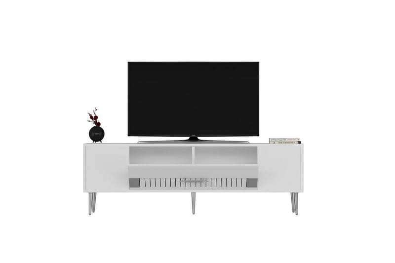 Anira Tv-bänk 150 cm - Vit/Silver - Möbler - Tv möbel & mediamöbel - TV bänk & mediabänk