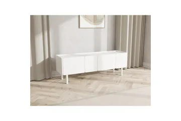 Anno Golvstående TV Bänk 160 cm med Förvaring i Målat Trä - Vit - Möbler - Tv möbel & mediamöbel - TV bänk & mediabänk