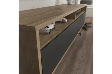 Anvor Tv-bänk 140 cm - Valnöt/Svart - Möbler - Tv möbel & mediamöbel - TV bänk & mediabänk