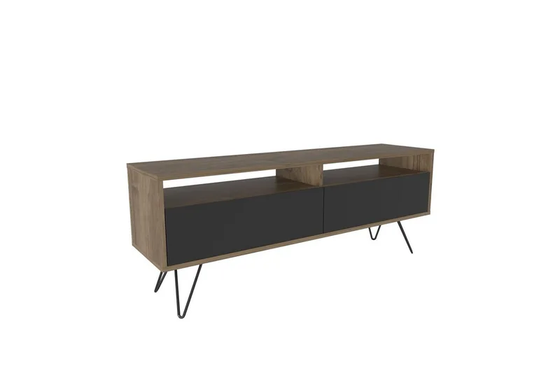 Anvor Tv-bänk 140 cm - Valnöt/Svart - Möbler - Tv möbel & mediamöbel - TV bänk & mediabänk