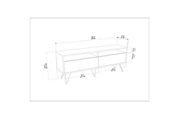 Anvor Tv-bänk 140 cm - Vit/Beige - Möbler - Tv möbel & mediamöbel - TV bänk & mediabänk