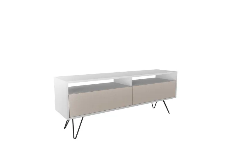 Anvor Tv-bänk 140 cm, Vit/Beige