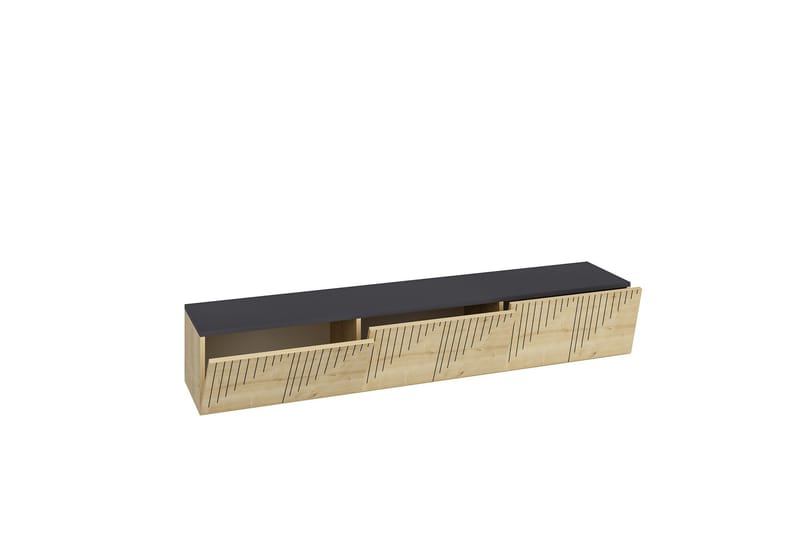 Artemis Tv-bänk 180x37 cm Brun/Svart - Hanah Home - Möbler - Tv möbel & mediamöbel - TV bänk & mediabänk