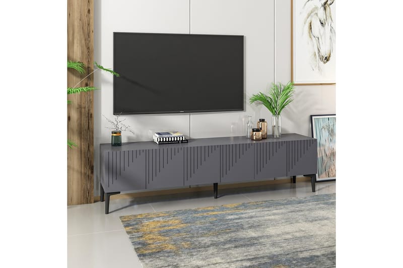 Artemis Tv-bänk 180x37 cm Svart - Hanah Home - Möbler - Tv möbel & mediamöbel - TV bänk & mediabänk