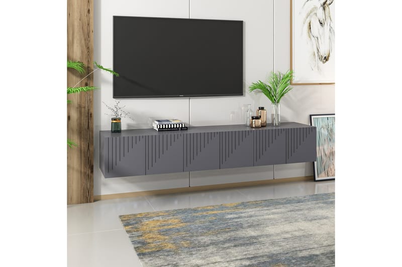 Artemis Tv-bänk 180x37 cm Svart - Hanah Home - TV bänk & mediabänk