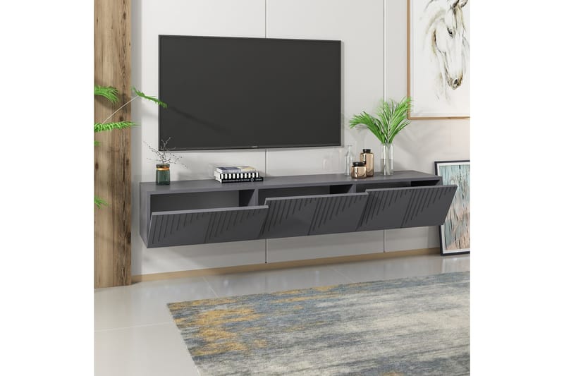 Artemis Tv-bänk 180x37 cm Svart - Hanah Home - TV bänk & mediabänk