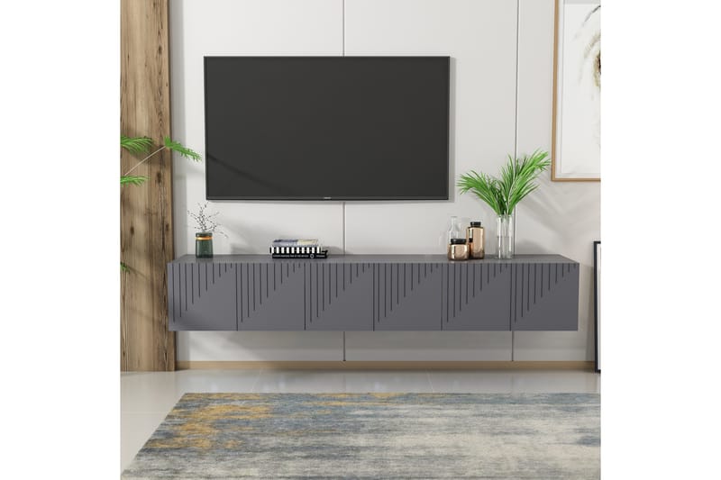 Artemis Tv-bänk 180x37 cm Svart - Hanah Home - Möbler - Tv möbel & mediamöbel - TV bänk & mediabänk