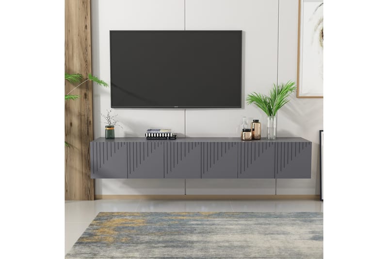 Artemis Tv-bänk 180x37 cm Svart - Hanah Home - TV bänk & mediabänk