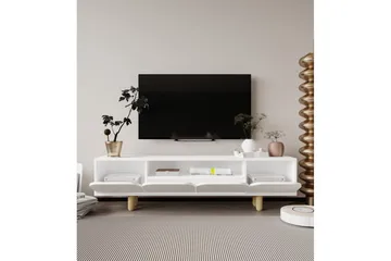Arvo TV Bänk 180 cm med Förvaring i Målat Trä - Vit - Möbler - Tv möbel & mediamöbel - TV bänk & mediabänk