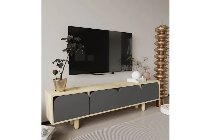 Arvo Tv-stativ 180x30 cm - Brun/Antracit - Möbler - Tv möbel & mediamöbel - Mediastativ & väggfäste