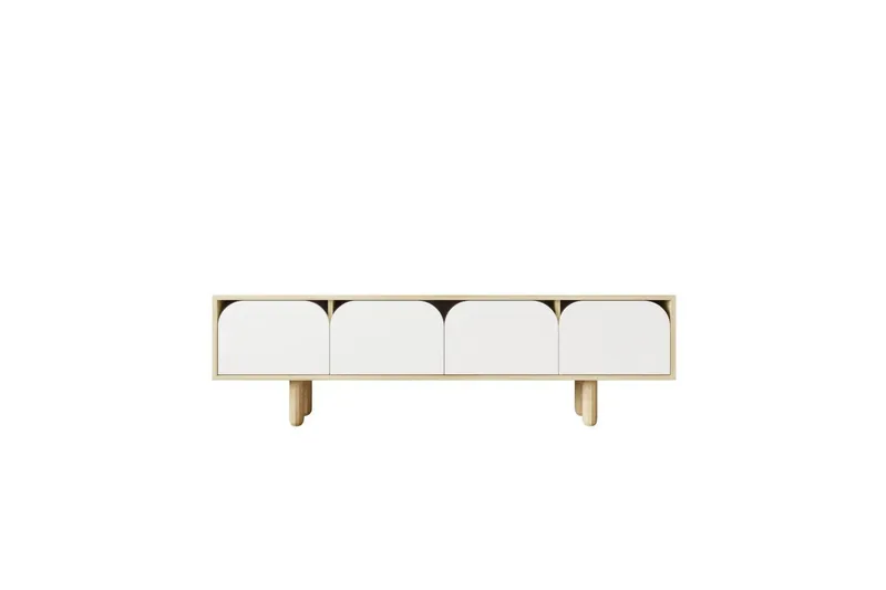 Arvo Tv-stativ 180x30 cm - Brun/Vit - Möbler - Tv möbel & mediamöbel - Mediastativ & väggfäste