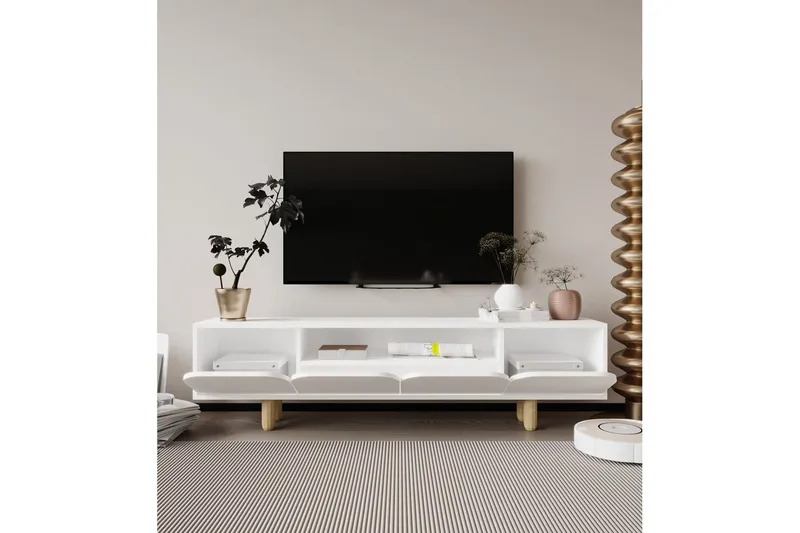 Arvo Tv-stativ 180x30 cm - Vit - Möbler - Tv möbel & mediamöbel - Mediastativ & väggfäste