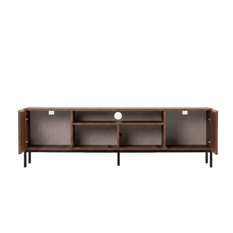 Arvold TV-bänk 160x50x35 cm - Milano Walnut och svart - Möbler - Tv möbel & mediamöbel - TV bänk & mediabänk