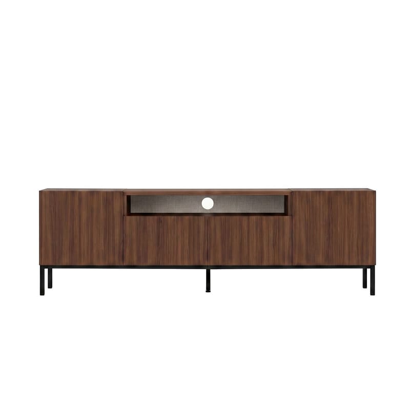 Arvold TV-bänk 160x50x35 cm - Milano Walnut och svart - Möbler - Tv möbel & mediamöbel - TV bänk & mediabänk