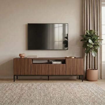 Arvold TV-bänk 160x50x35 cm - Milano Walnut och svart - Möbler - Tv möbel & mediamöbel - TV bänk & mediabänk